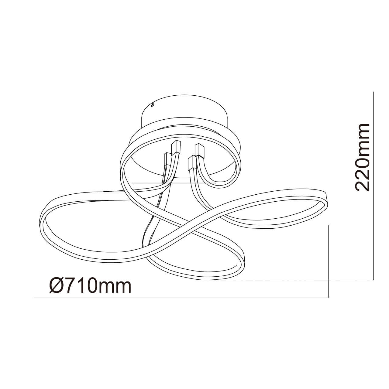 Потолочный светодиодный светильник De Markt Аурих 12 496015302