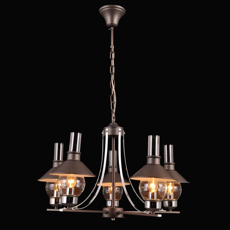 Подвесная люстра Natali Kovaltseva ALABARDA 75117-5C ANTIQUE GRAY