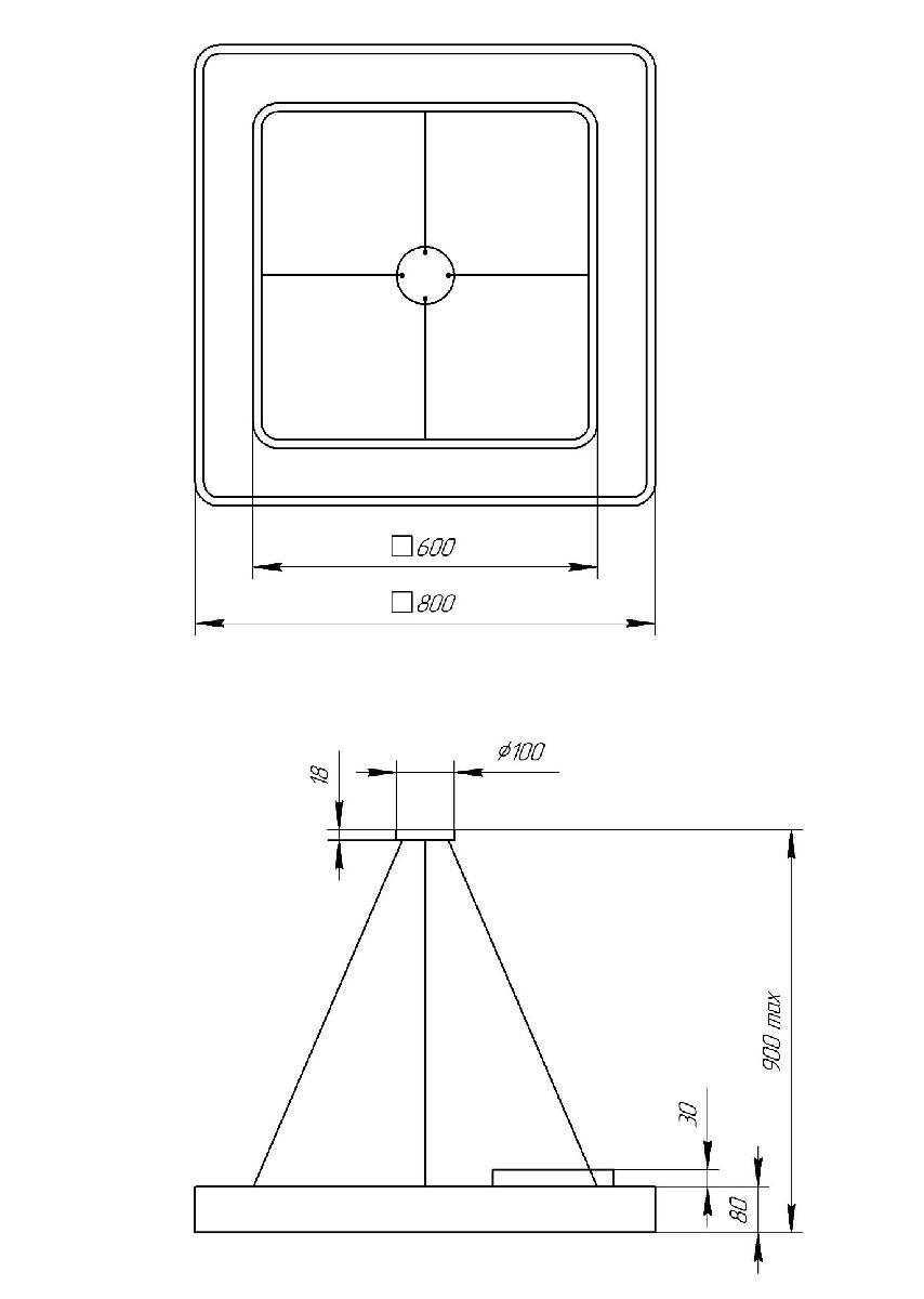 Подвесной светильник Эра Geometria SPO-162-B-40K-070 Б0050585
