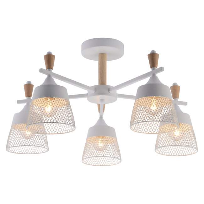 Люстра на штанге Seven Fires Olban SF3389/5C-WT-WD