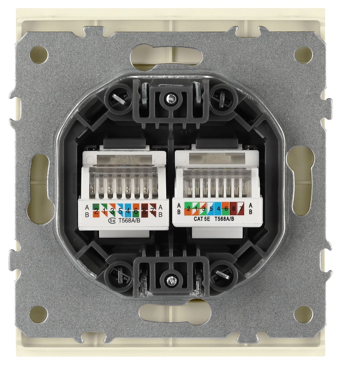 Розетка Эра Arktik 16-3108-02 информационная двойная 2XRJ45 слоновая кость Б0070485
