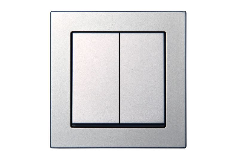 Выключатель двухклавишный импульсный Liregus Epsilon 28-1860