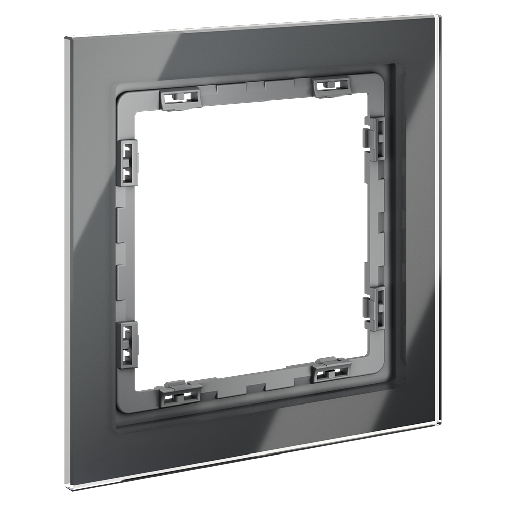 Рамка на 1 пост Voltum S70 VLS110107 (графит, стекло)