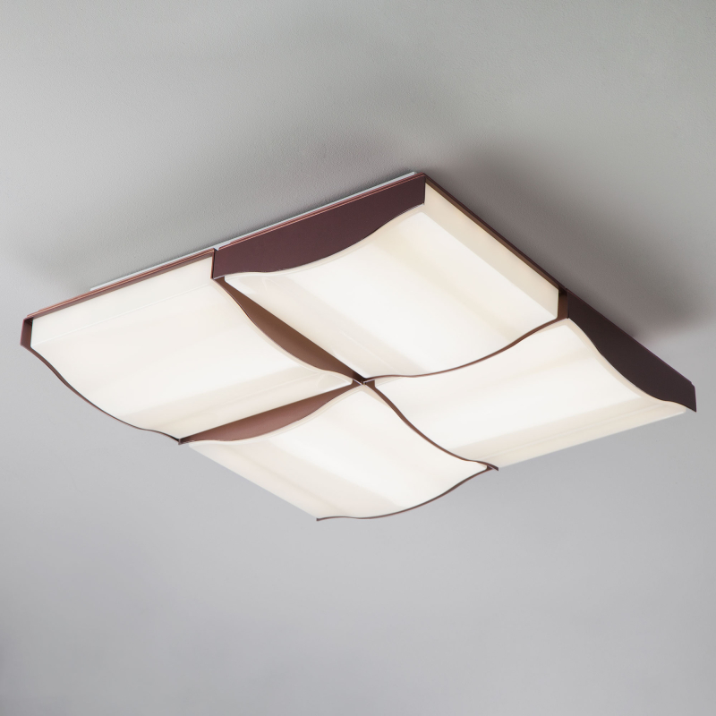 Потолочный светодиодный светильник Eurosvet Relief 90031/4 кофе