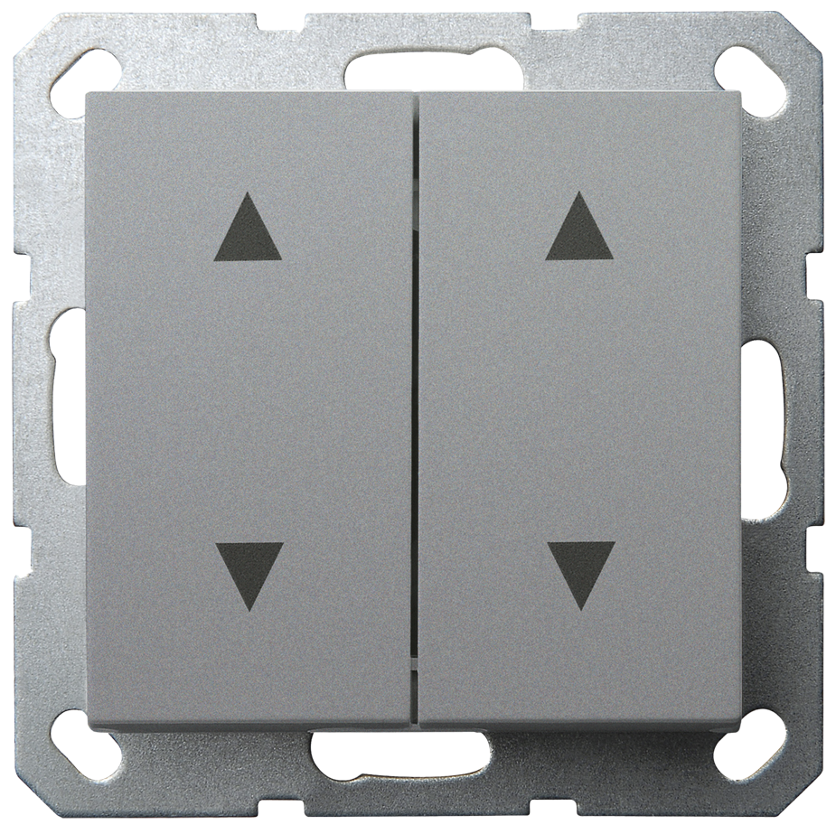 Выключатель двухклавишный Jasmart для жалюзи в комплекте с накладкой 10A 250V G3028S