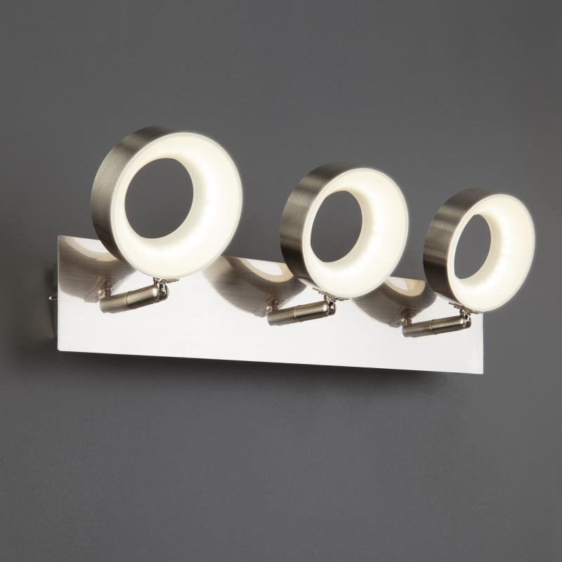 Настенный светодиодный светильник Eurosvet Frisco 20065/3 сатин-никель