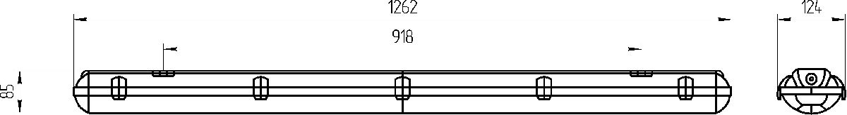 Потолочный линейный светильник Светон Компромисс 10-32-Д-120-0/ПТ/О-4К80-Н65 CB-C0401001