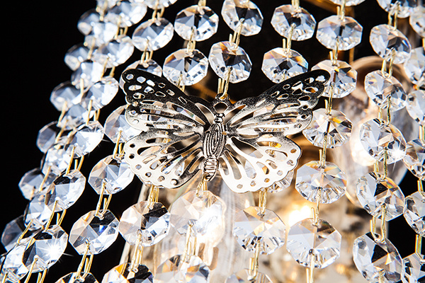 Настенный светильник Eurosvet 10015/2 золото/прозрачный хрусталь Strotskis