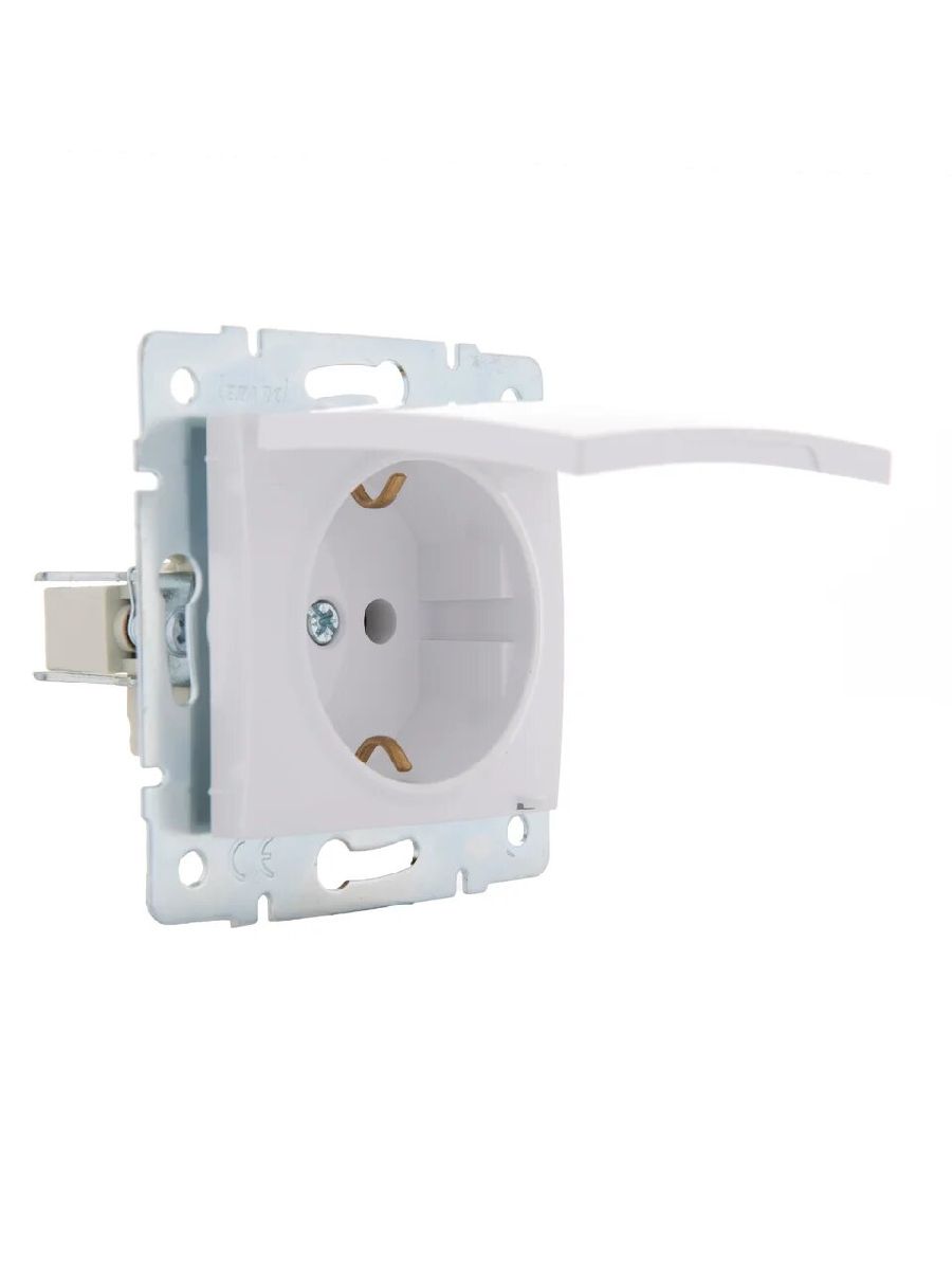Розетка с/з с крышкой Lezard Karina 707-0288-123B