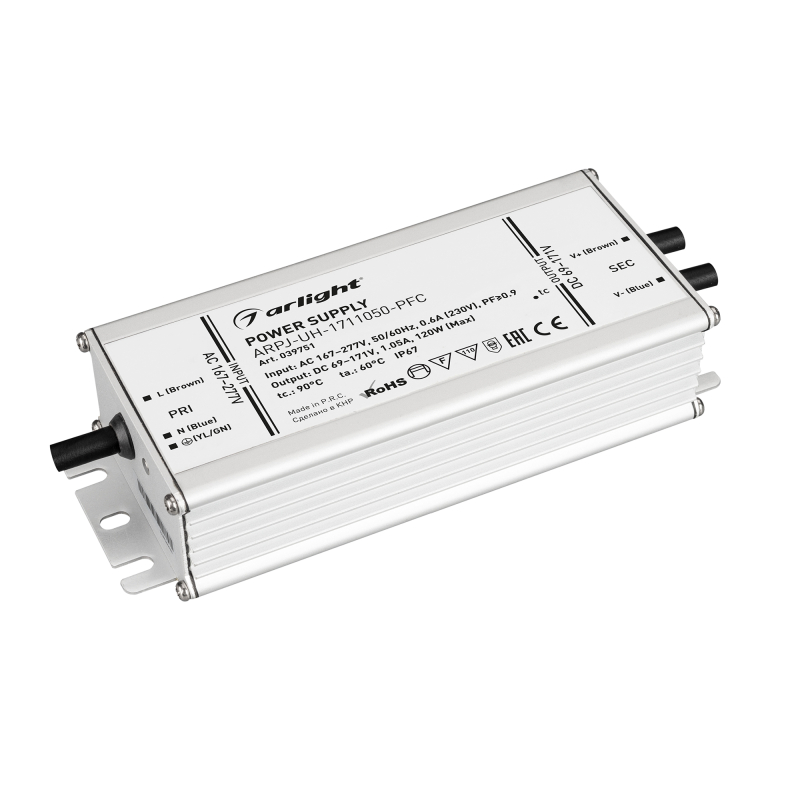 Блок питания Arlight ARPJ-UH-1711050-PFC (120W, 69-171V, 1.05A) 039751