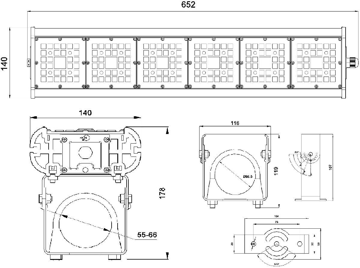 Уличный светильник Светон Фрегат 61-135-Ш-155x70-ПТ/0/0-5К80-У67 CB-C0612042