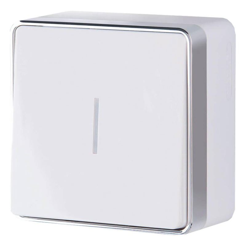 Выключатель Werkel одноклавишный с подсветкой Gallant белый WL15-01-04 4690389102066