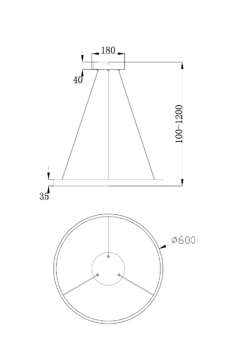 Подвесной светильник Maytoni Rim MOD058PL-L32BS4K