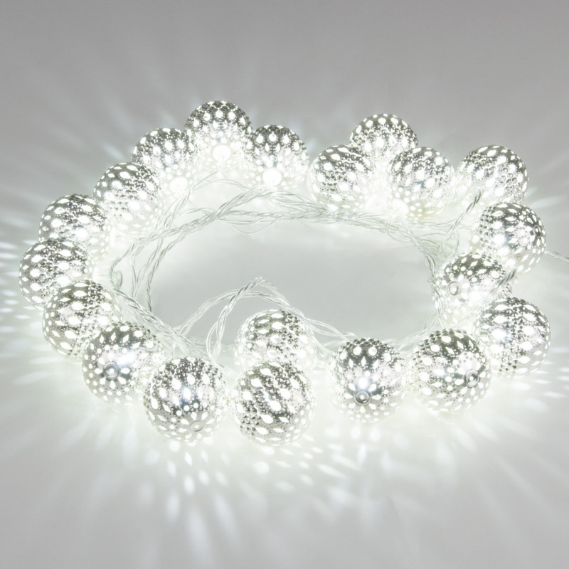 Светодиодная нить Eurosvet 400-003 хром/белый с эффектом мерцания 2,8м IP20