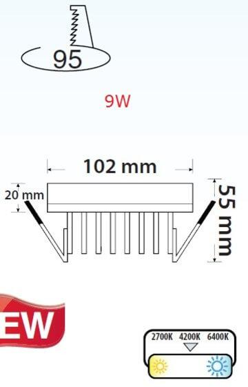 Встраиваемый светодиодный светильник Horoz Valeria 7W 4200К 016-040-0007 HRZ00002309