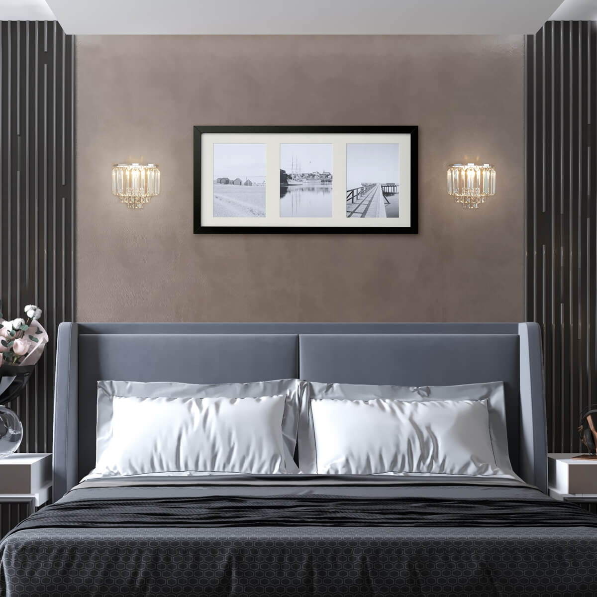 Настенный светильник Eurosvet Torreta 10121/2 хром/прозрачный хрусталь Strotskis (10105/2)