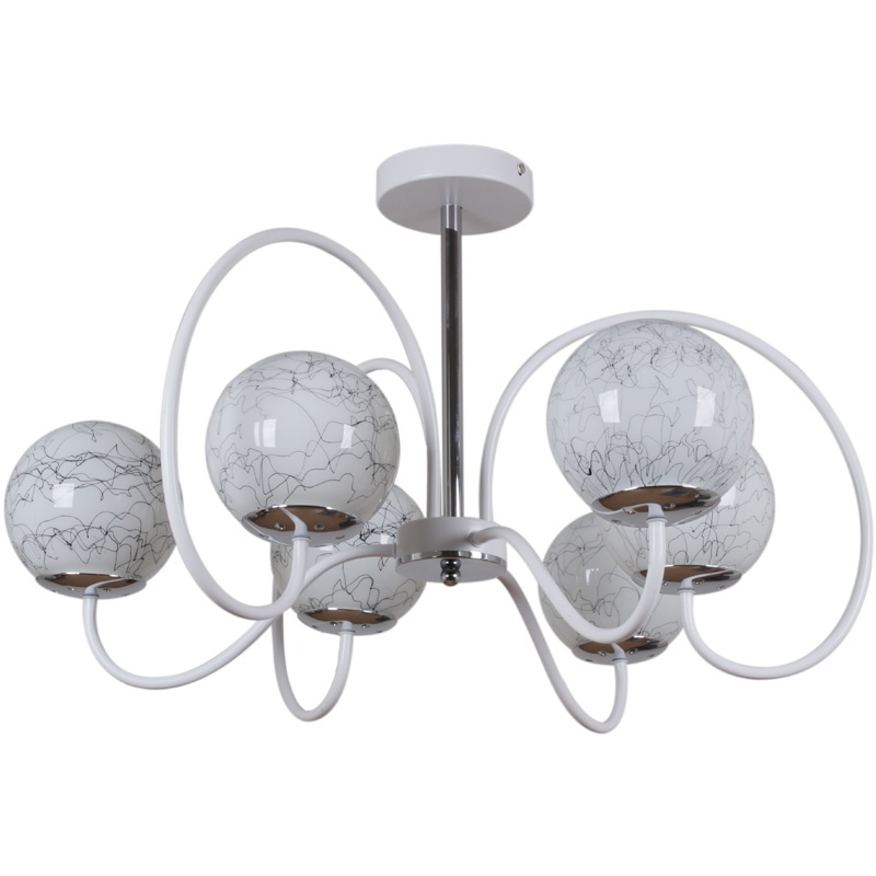 Люстра на штанге Reluce 01269-0.3-06B WH+CR