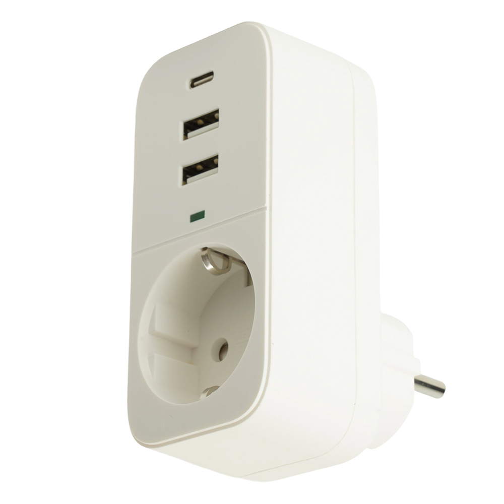 Сетевой фильтр 1-местный с/з Stekker Nova HM81-11-1 50142