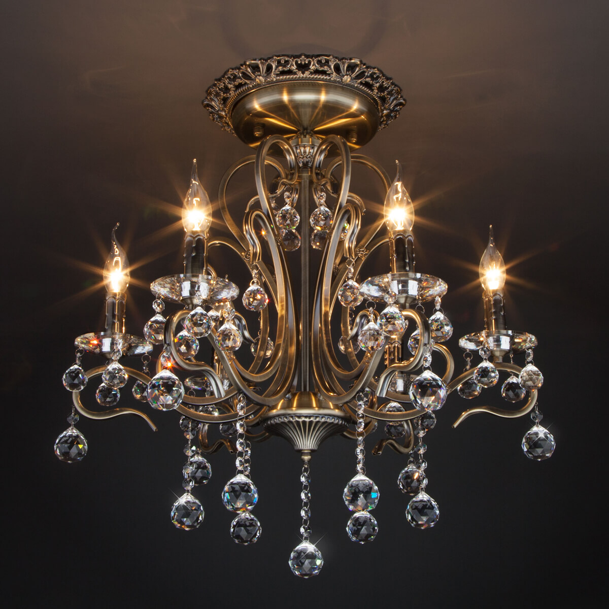 Потолочная люстра Eurosvet 12505/6 античная бронза Strotskis