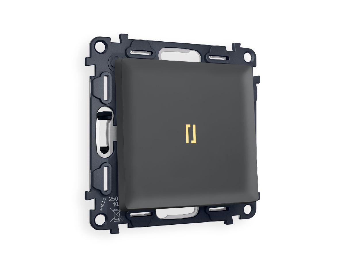 Комплект механизма 1-кл проходного выключателя с подсветкой Ambrella Volt Alfa MA902030