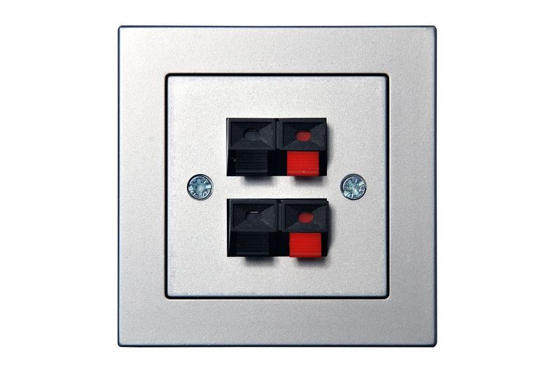 Аудио розетка двухместная Liregus Epsilon 28-1845