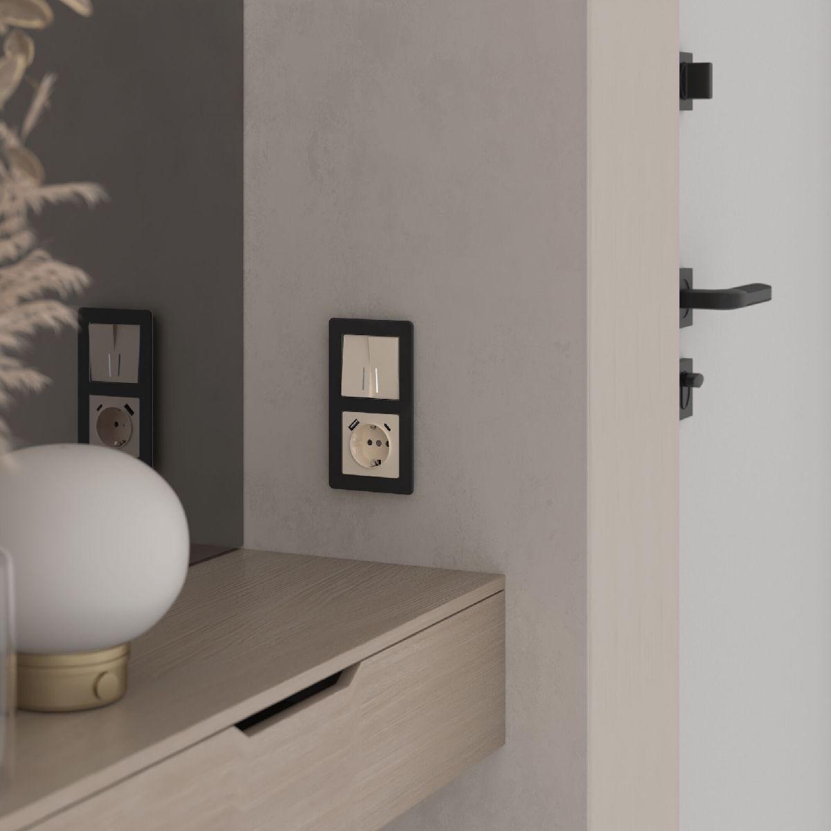 Выключатель двухклавишный проходной с подсветкой Werkel 4690389197055 W1122143 a064059