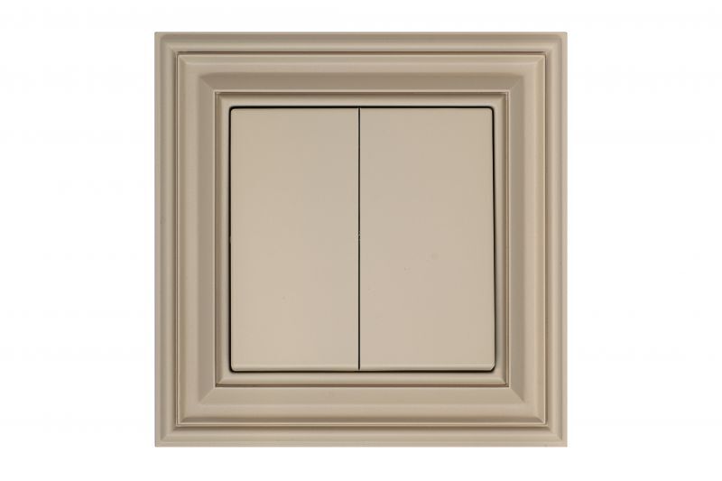 Выключатель двухклавишный импульсный Liregus Retro 29-106