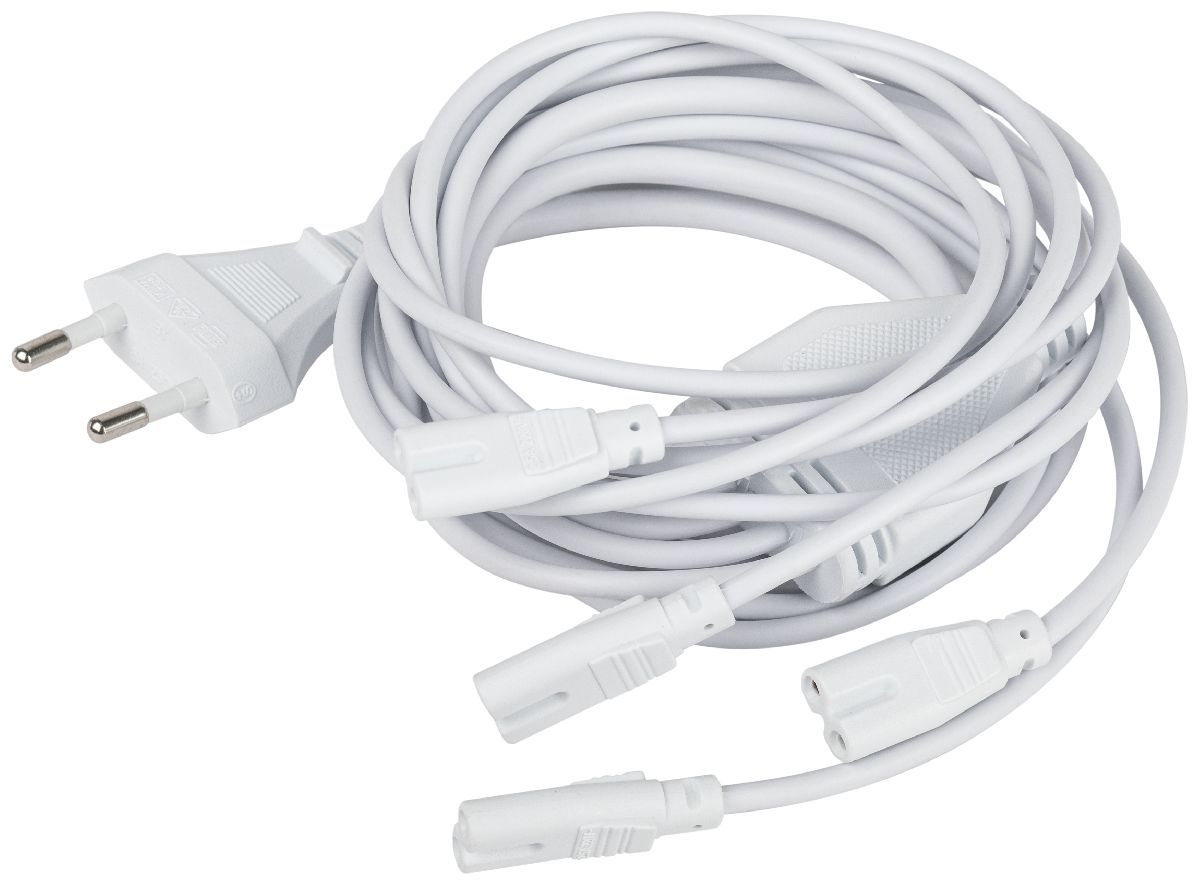 Разветвитель сетевой для линейных светильников Эра Разветвитель 4х IEC C7 2 м Б0061036