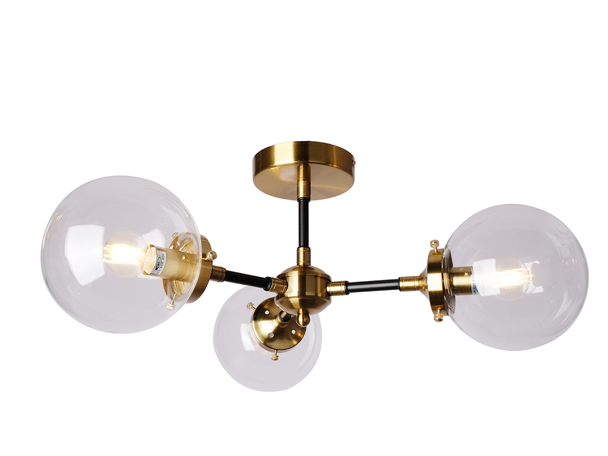 Люстра на штанге Elvan LU-208/3-E27-BkBaCl