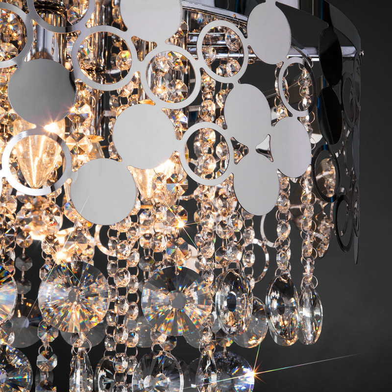 Подвесная люстра Eurosvet Lianna 10114/8 хром/прозрачный хрусталь Strotskis