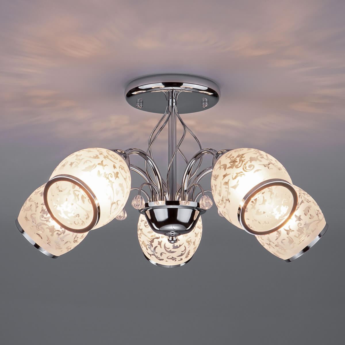 Потолочная люстра Eurosvet 30026/5 хром