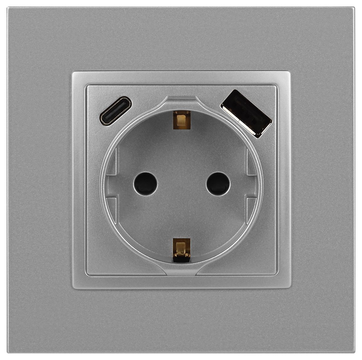 Розетка со шторками с USB type-A+C Эра Elegance 14-4108-03 Б0067741