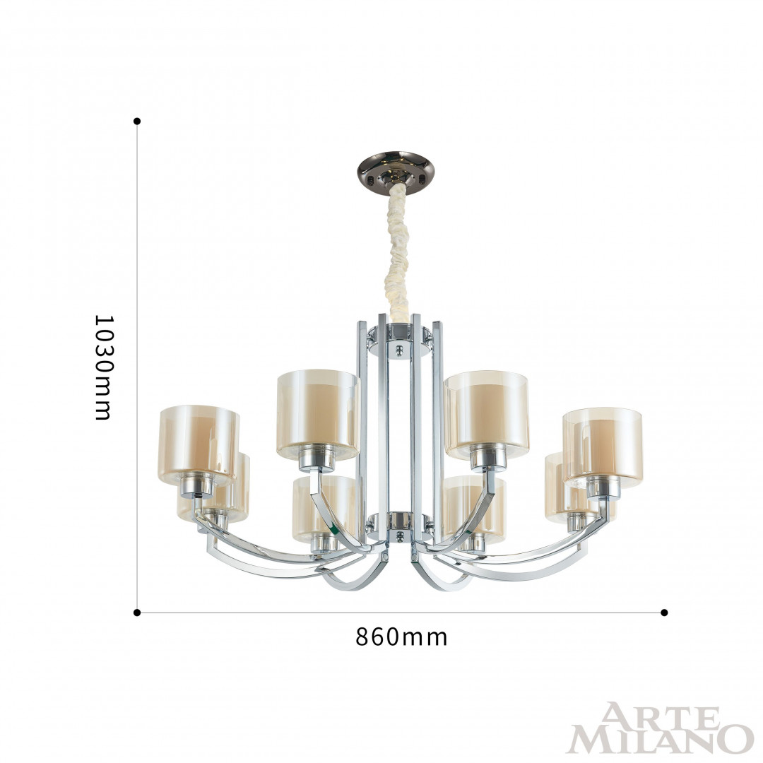 Подвесная люстра Arte Milano Neapolis 277207/8 Ni
