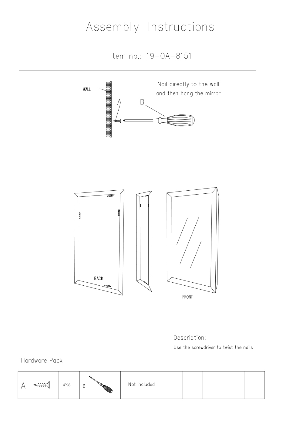 Зеркало Garda Decor 19-OA-8151