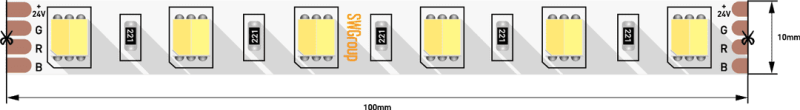 Светодиодная лента SWG SWG560-24-14.4-WWW-20 003611