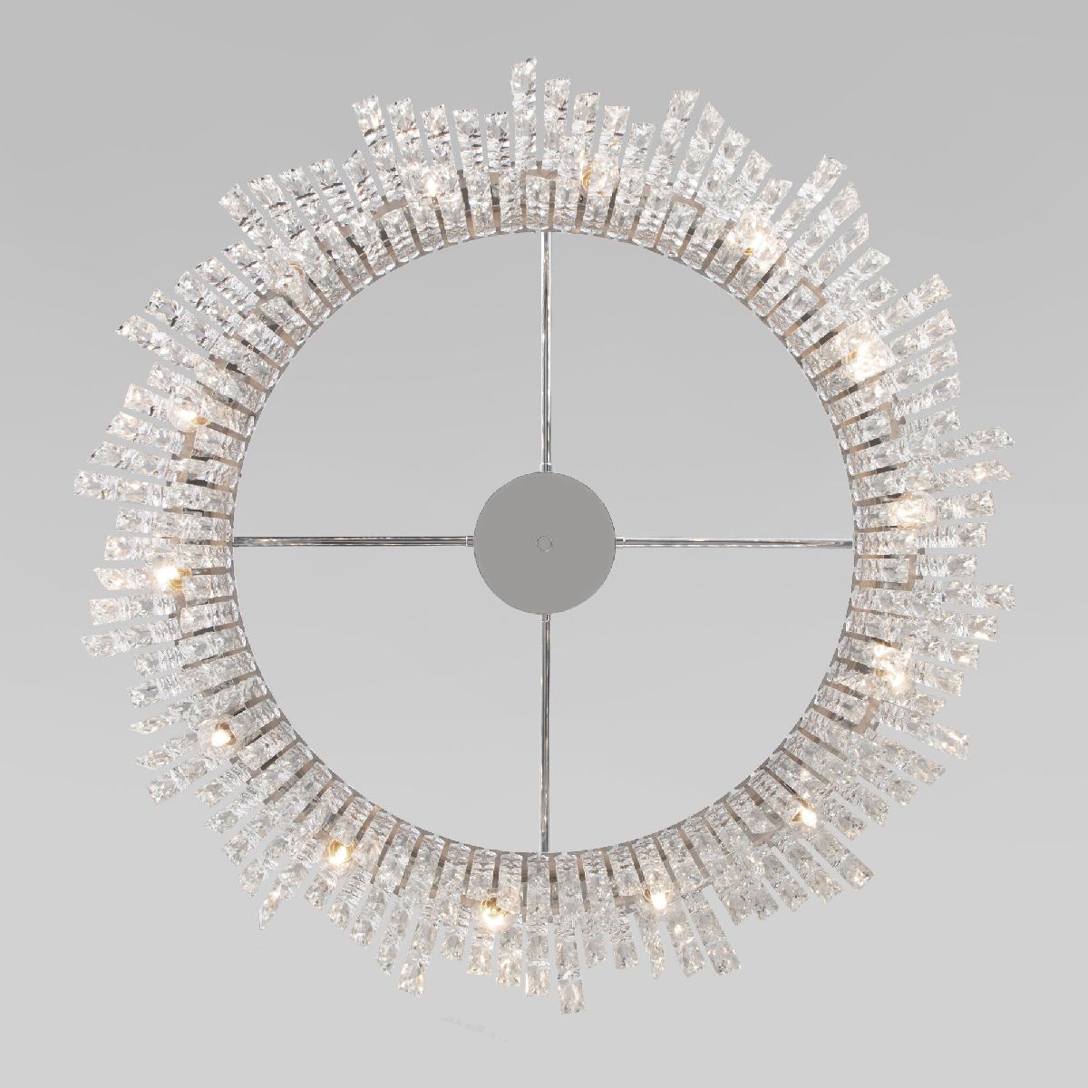 Подвесная люстра Eurosvet Blitz 60159 хром/ прозрачный хрусталь Strotskis a065322