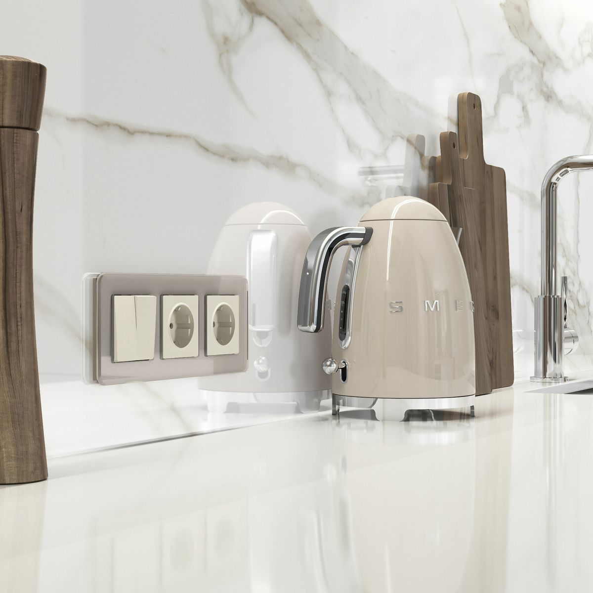 Розетка с заземлением и шторками Werkel 4690389184741 W1171162