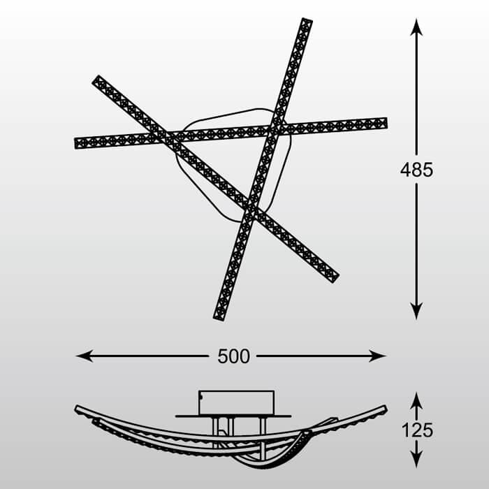 Потолочный светодиодный светильник Zumaline Lumino PL99843C-3