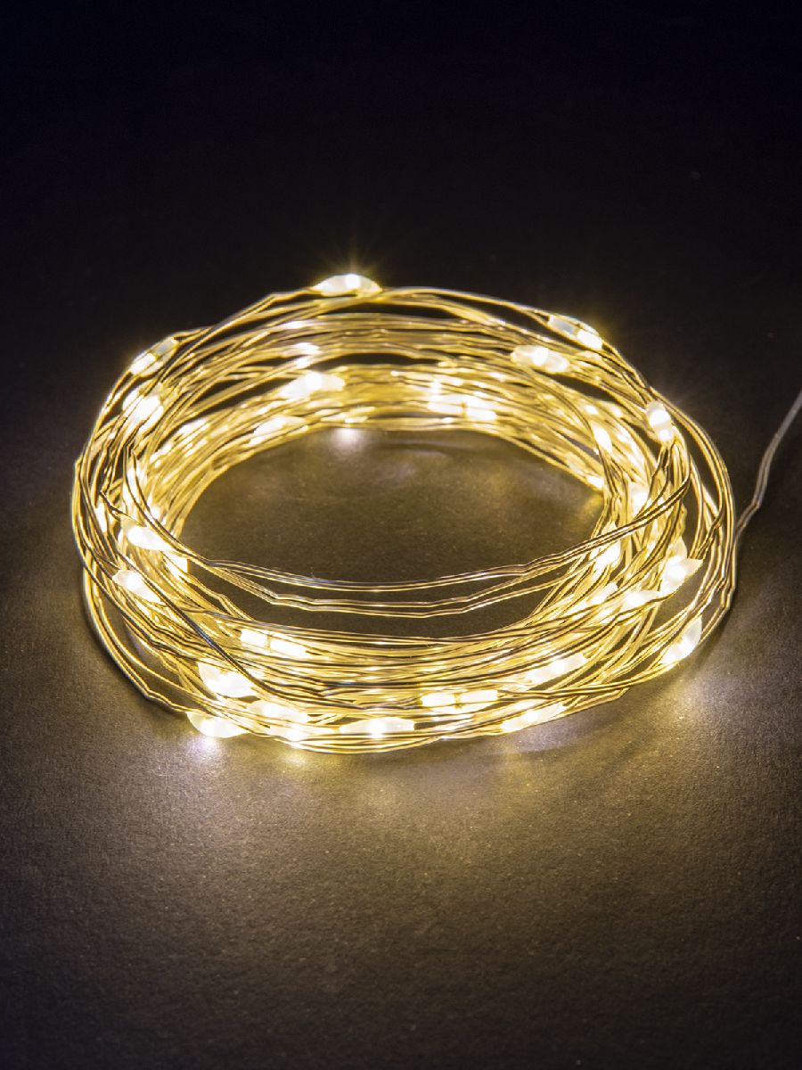 Светодиодная гирлянда TDM Electric Роса20 2хАА теплый белый без мерцания SQ0361-0051