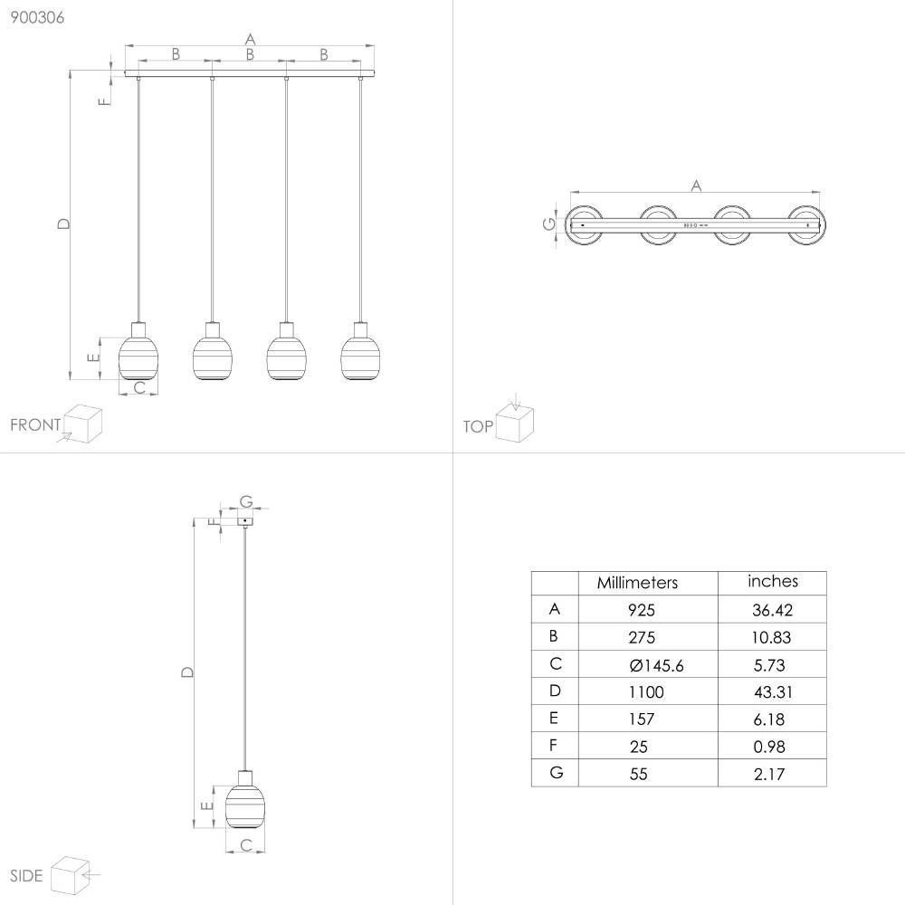 Подвесной светильник Eglo Manzanares 900306