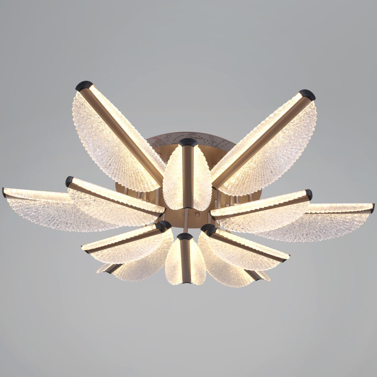 Потолочная люстра Reluce 00490-0.3-6+6 champagne silver