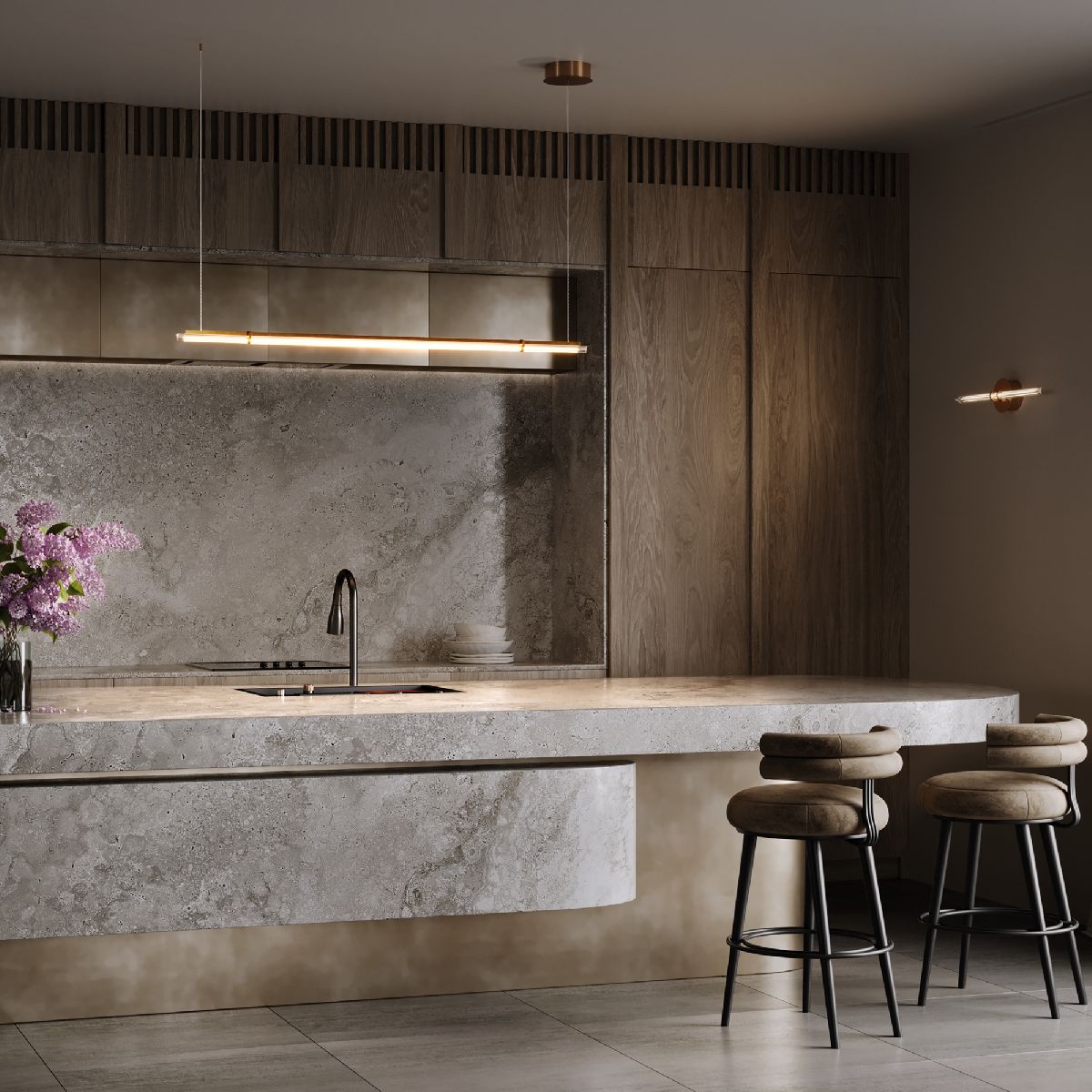 Настенный светильник Maytoni Plume MOD340WL-L10BS3K