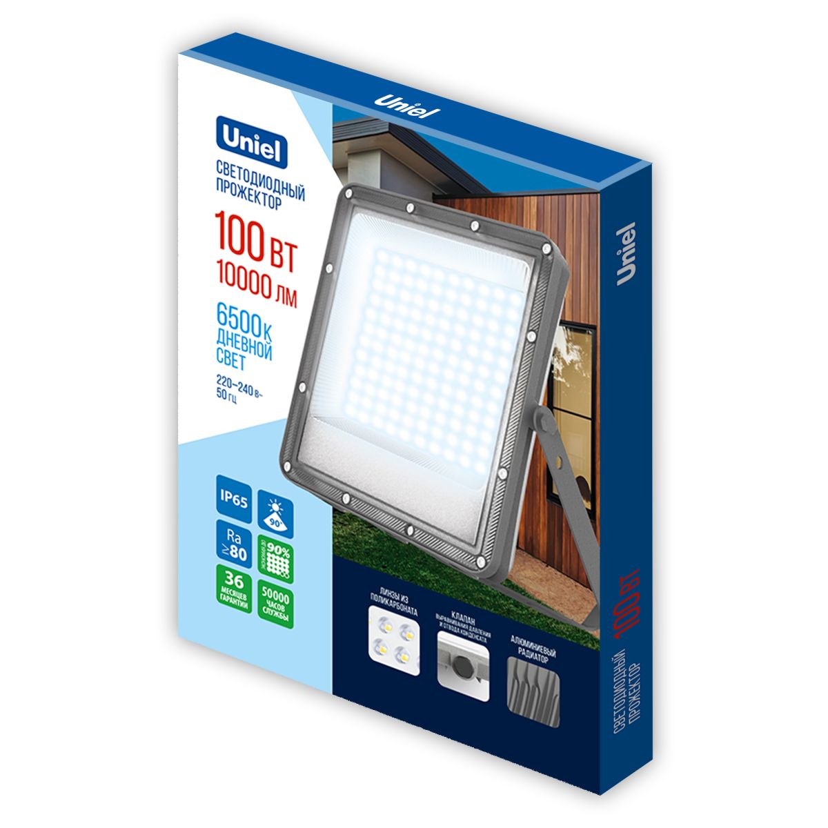 Прожектор Uniel ULF-F51D-100W/6500K IP65 200-240V GREY UL-00012759