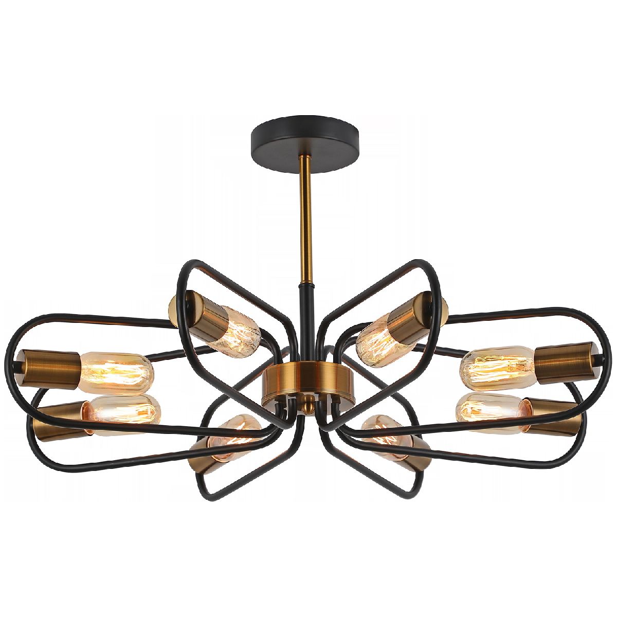 Люстра на штанге Illumico IL8253-8COU-79 BK GD