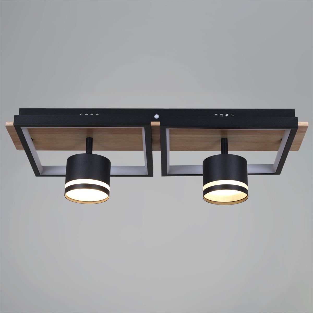 Потолочный светильник Reluce 19560-0.3-2+2 BK+WOOD