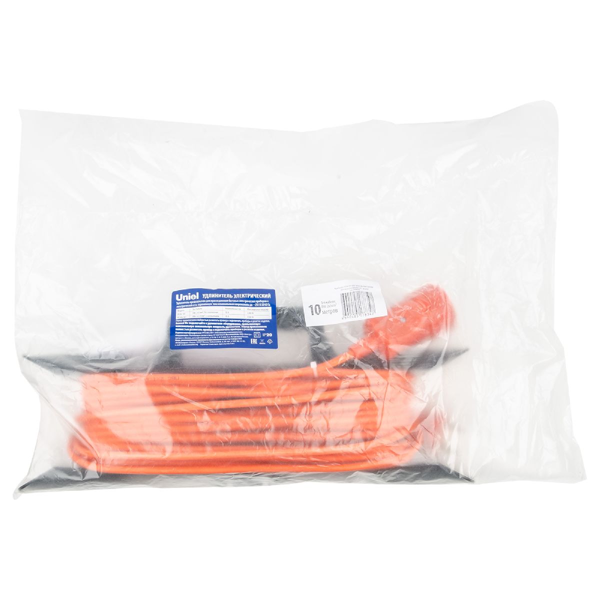Удлинитель Uniel YX10-101 /UCK-1N/2x1,00/10M/F ORANGE UL-00010799
