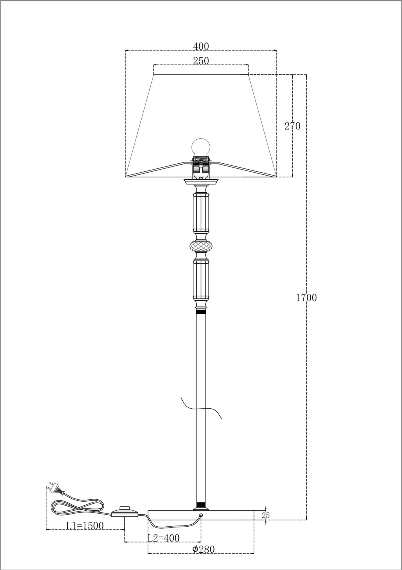 Торшер Maytoni Riverside MOD018FL-01CH