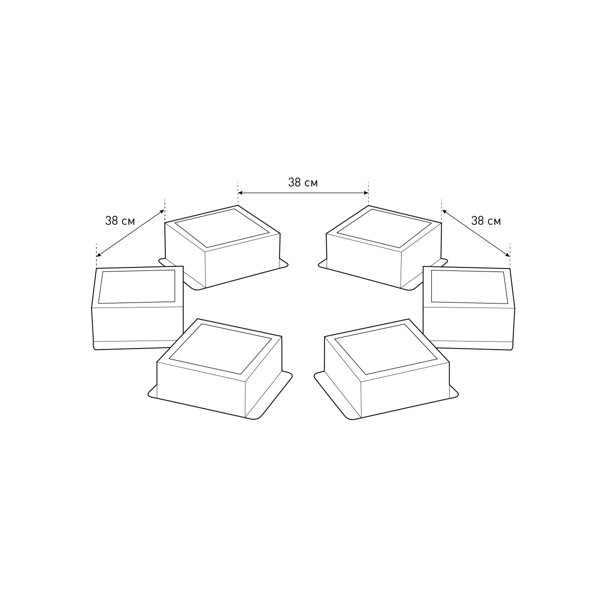 Встраиваемый светильник (комплект из 6 шт.) Эра SPO-646-3-5K-S6 Б0063043