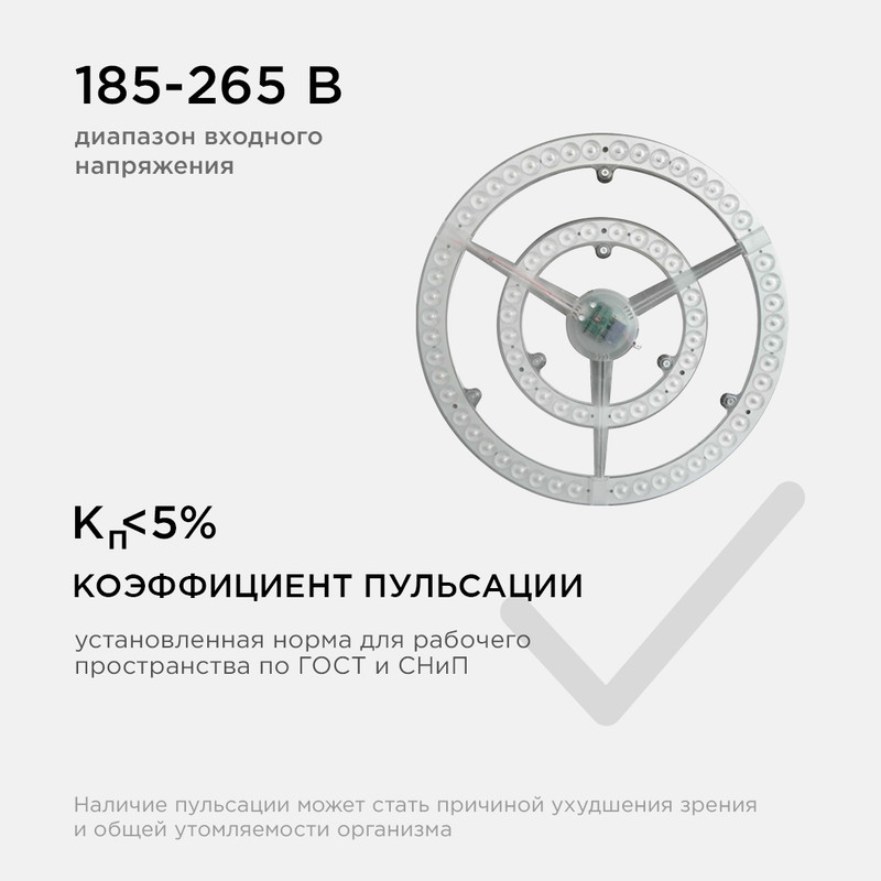 Светодиодный модуль со встроенным драйвером Apeyron 185-265В 72Вт 5400 лм 6500K 02-31
