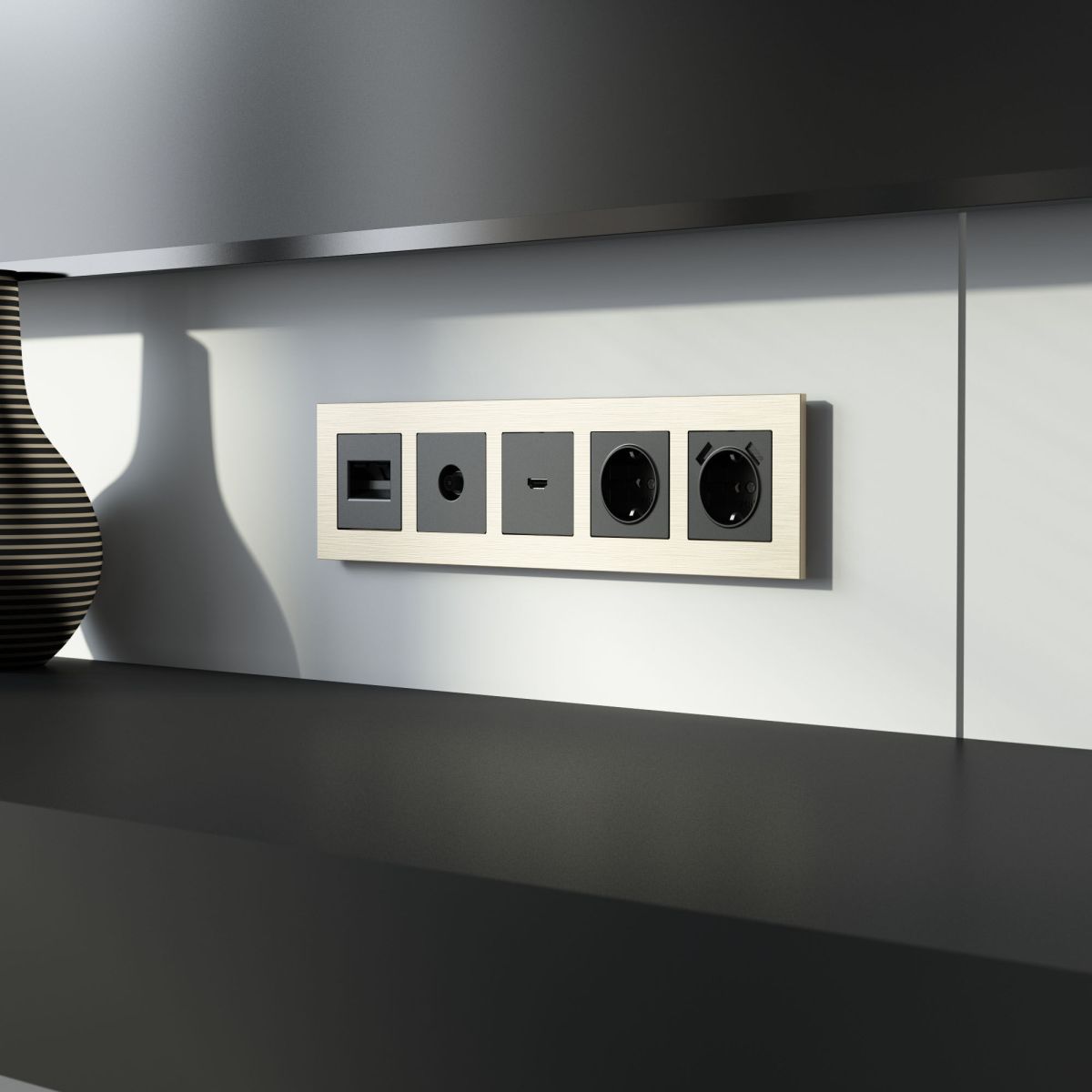 Рамка на 5 постов Werkel AluMax W0053511 4690389214363 a069967